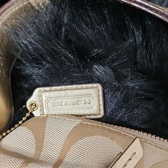 Vintage Coach handbag tan Colorblock - Picture 6 of 9